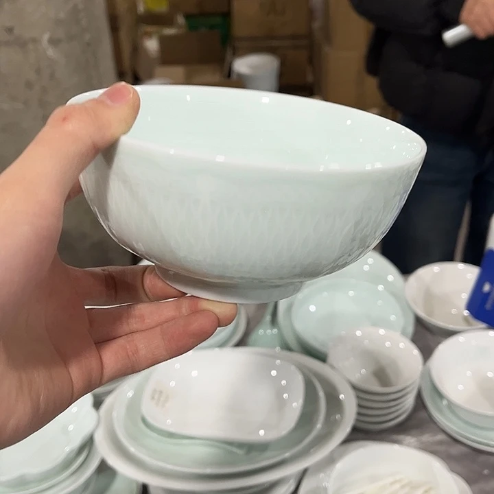 瓷片云梦6英寸面碗四个包邮