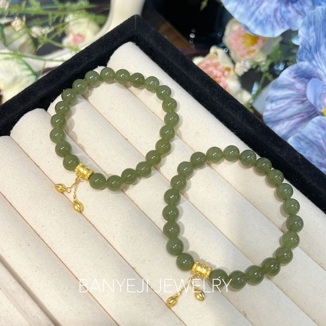 925银手链 【两世欢】湖水绿0.8单圈手串小众气质精致 多样性发货