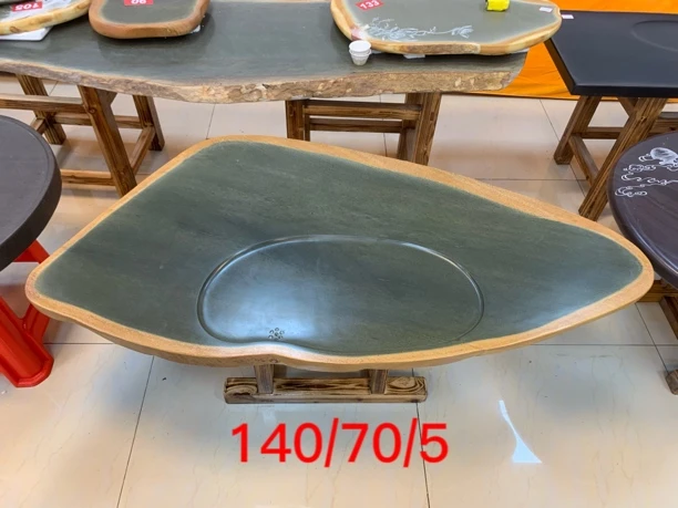 端砚石茶盘天然石纯手工制作原石原色