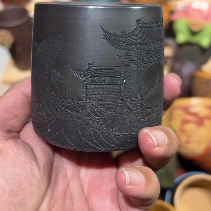 紫砂茶杯宜兴紫砂主人杯