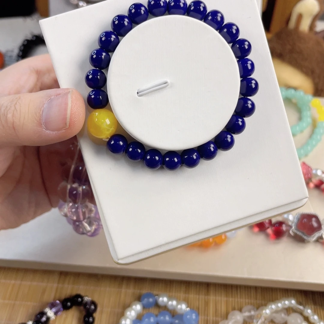 青金石手饰银S925镀金镶嵌