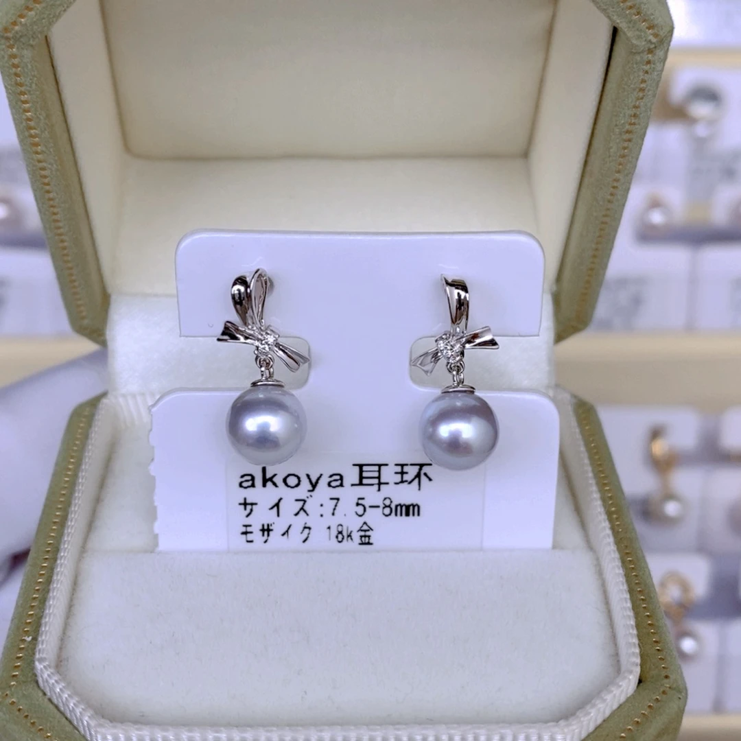 海水珍珠耳饰18K金镶嵌