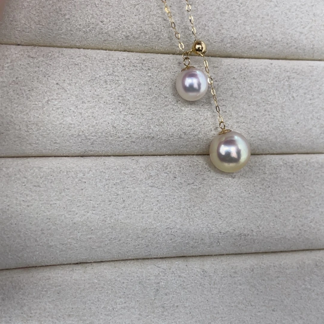 海水珍珠项链18K金镶嵌