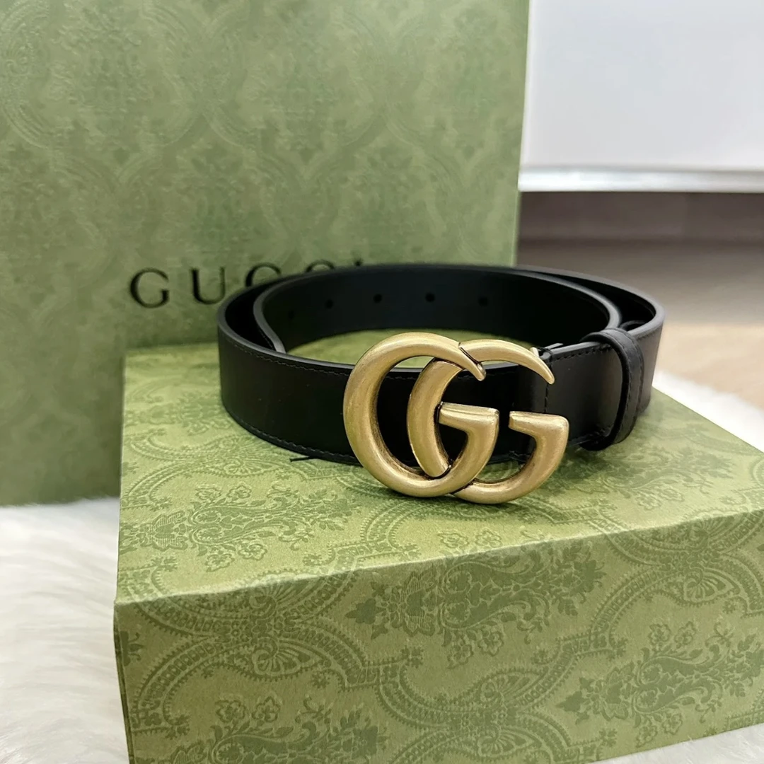 99新 GUCCI/古驰 腰带老花双G 3cm70