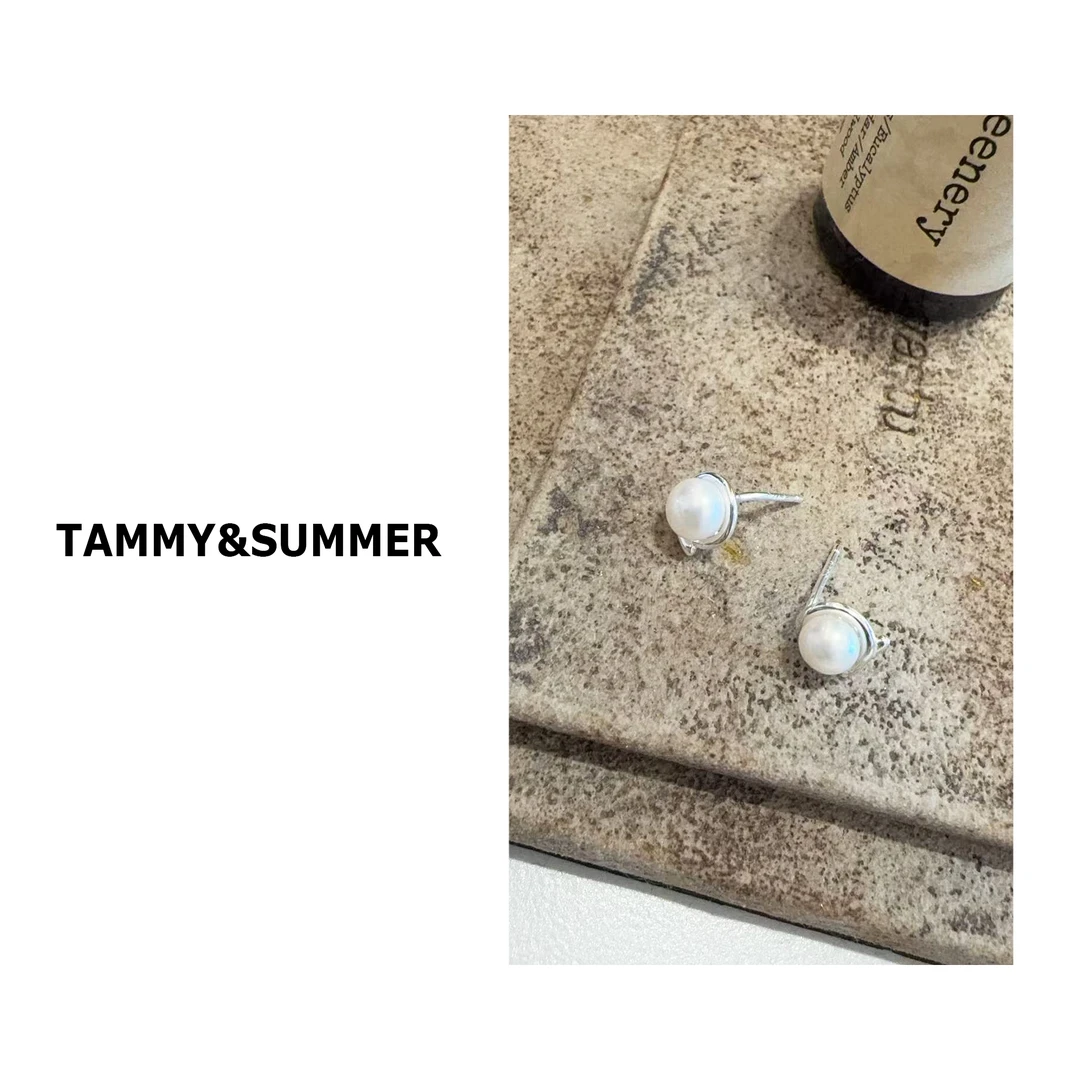 非金属羽毛耳饰 【Tammy&Summer】简约百搭白色气质耳环BEA140-23