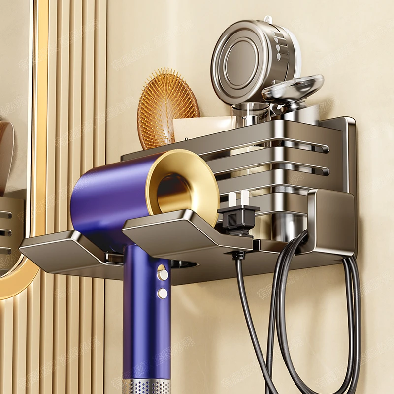 有顾吸盘吹风机置物架浴室免打孔壁挂支架卫生间电吹风风筒机挂架