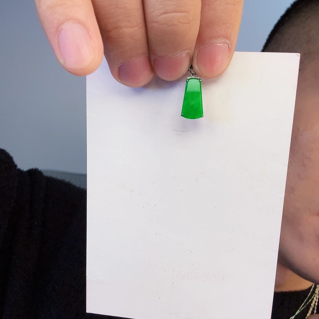 z***q翡翠18K金镶嵌颈饰一件