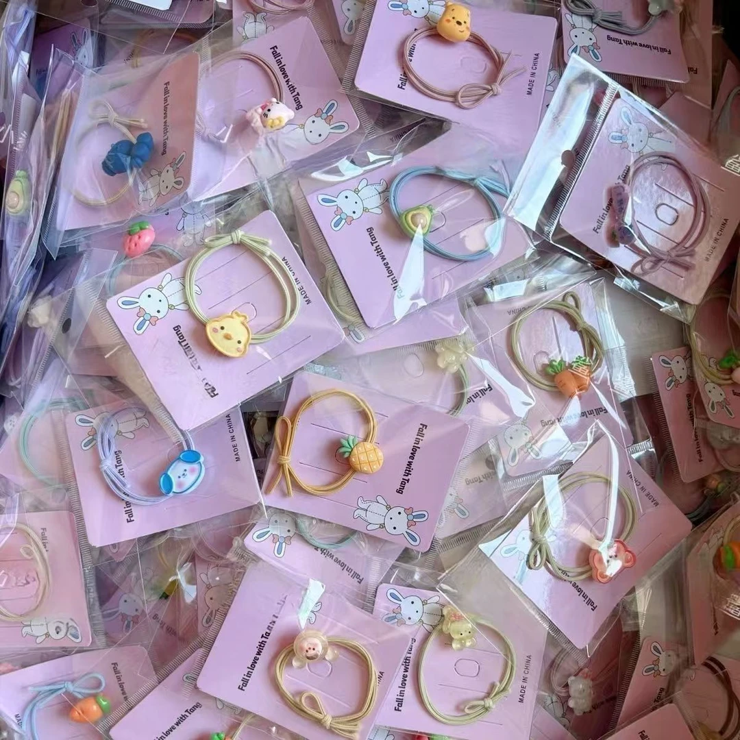 女童新款卡通发圈小女孩不伤发头绳皮筋儿童闺蜜发饰便携独立装