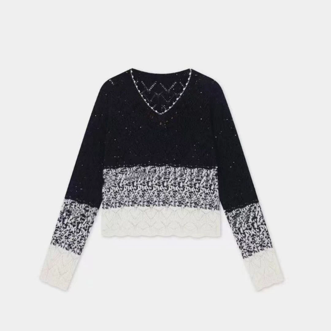 （L）富士山下~2025秋冬气质百搭针织衫上衣女7949