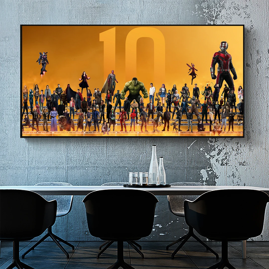 76*漫威英雄10周年合集 50*100晶瓷画