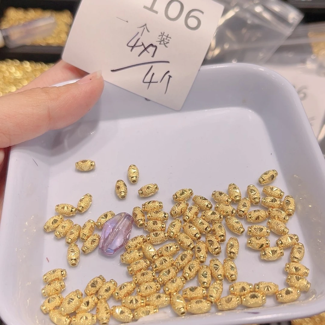 水晶珠宝半成品银S925镀金镶嵌106