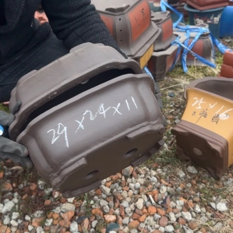 紫砂花盆紫砂花盆盆景盆栽瑕疵