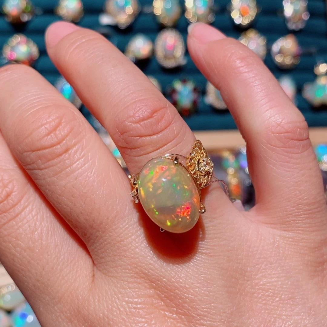 欧泊欧泊戒指银S925镶嵌