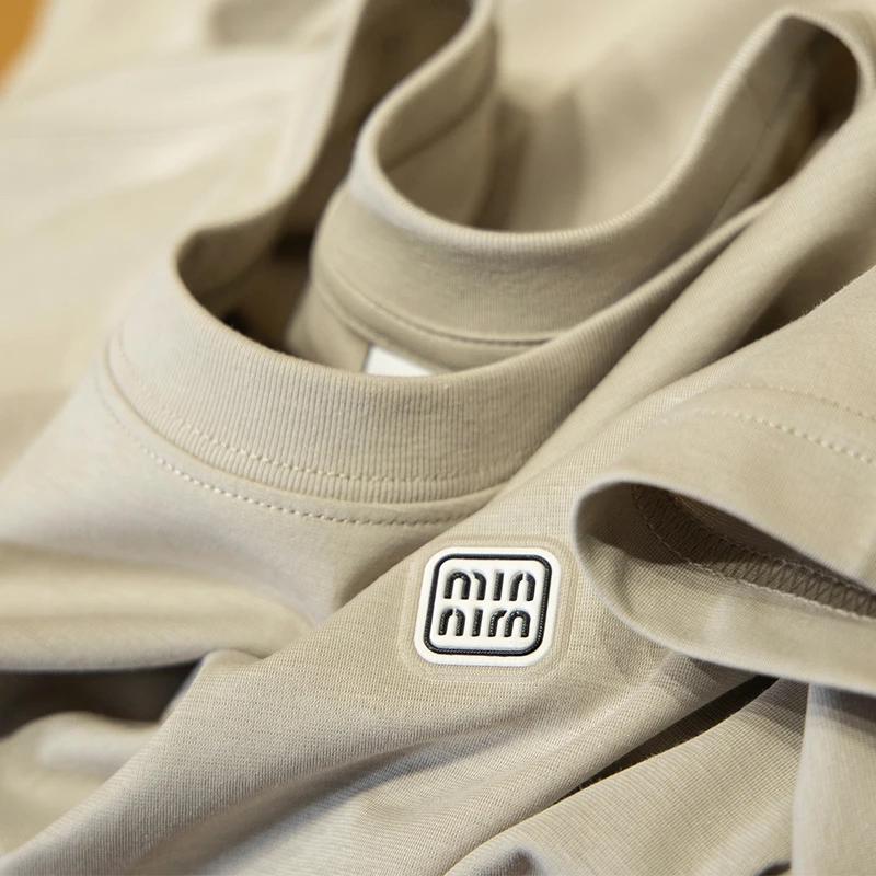 轻奢夏季薄款高端液氨丝光棉圆领t恤男男士水柔棉透气圆领