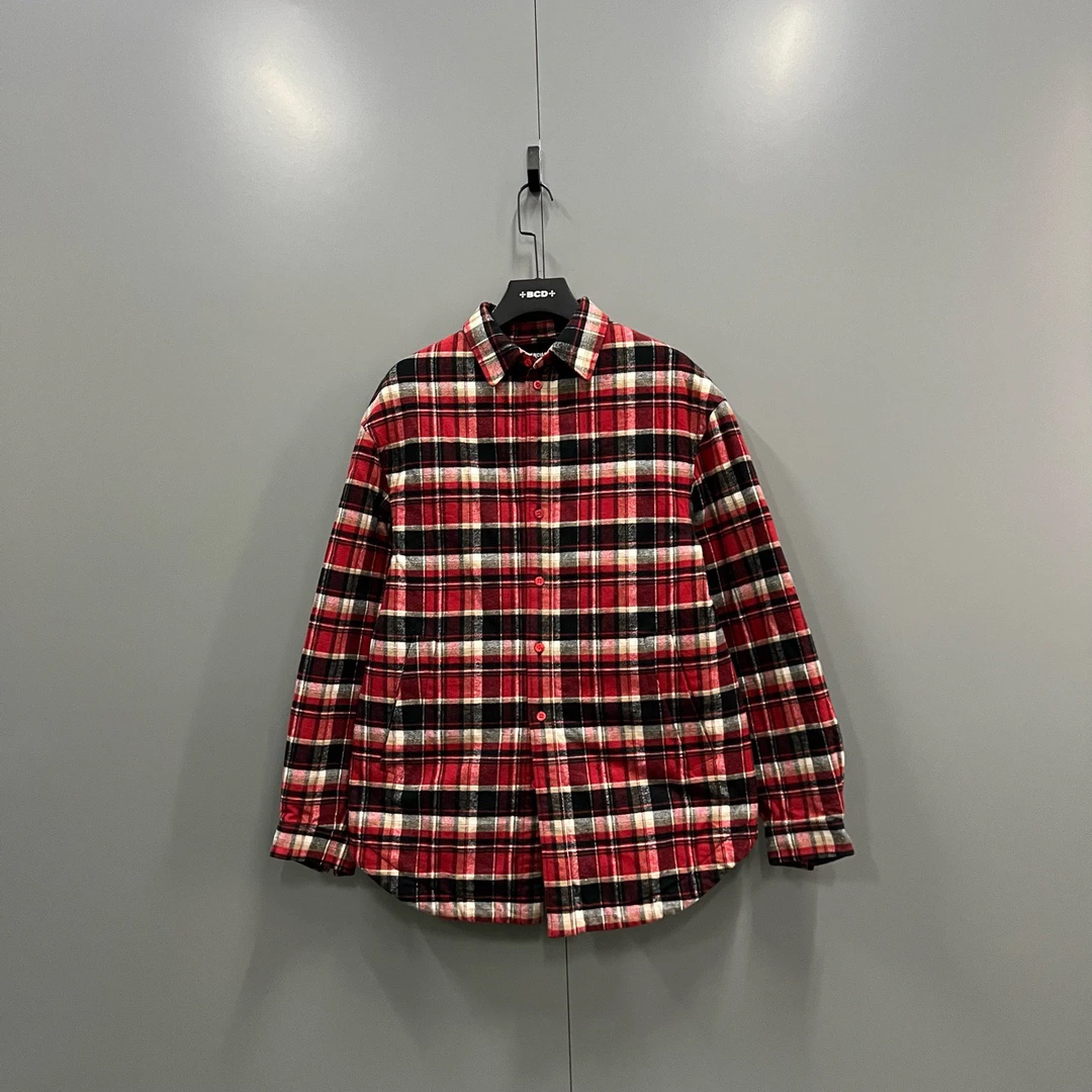 95新 Balenciaga/巴黎世家 q220 格纹满印长袖夹克 37码/bc009010