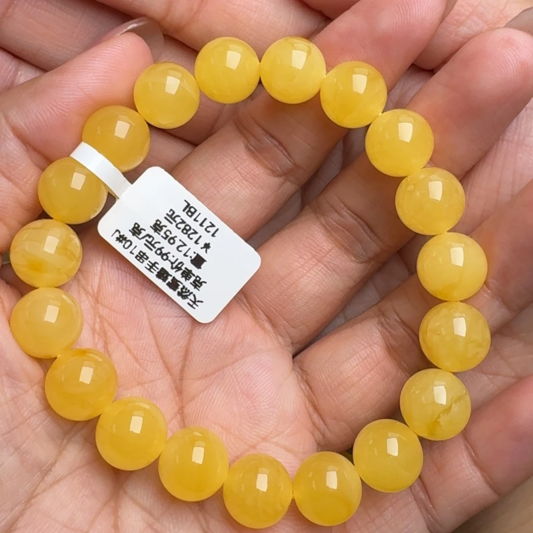 蜜蜡未镶嵌手链无优化无烤色无补胶无覆膜无辐照无煮蜜