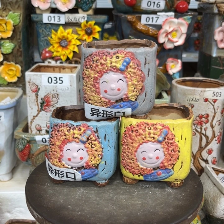 紫砂花盆粗陶材质多肉花盆