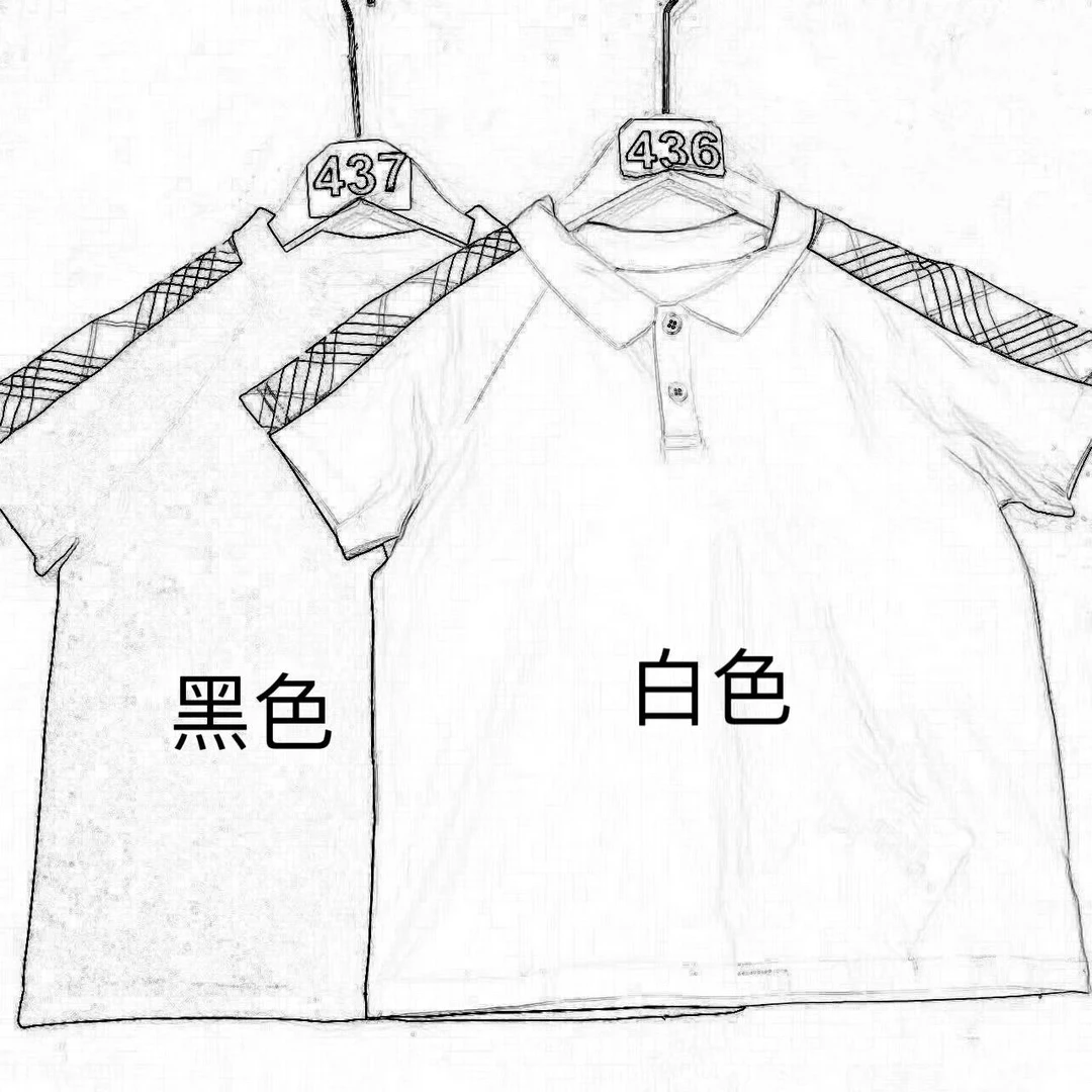 斜肩polo领格格T恤童装