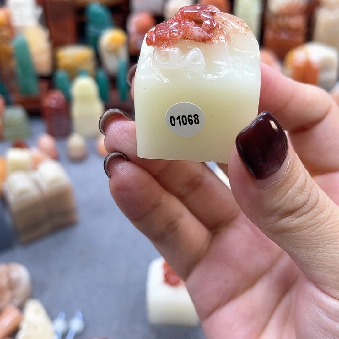 寿山石印石l***粉1068包邮包刻