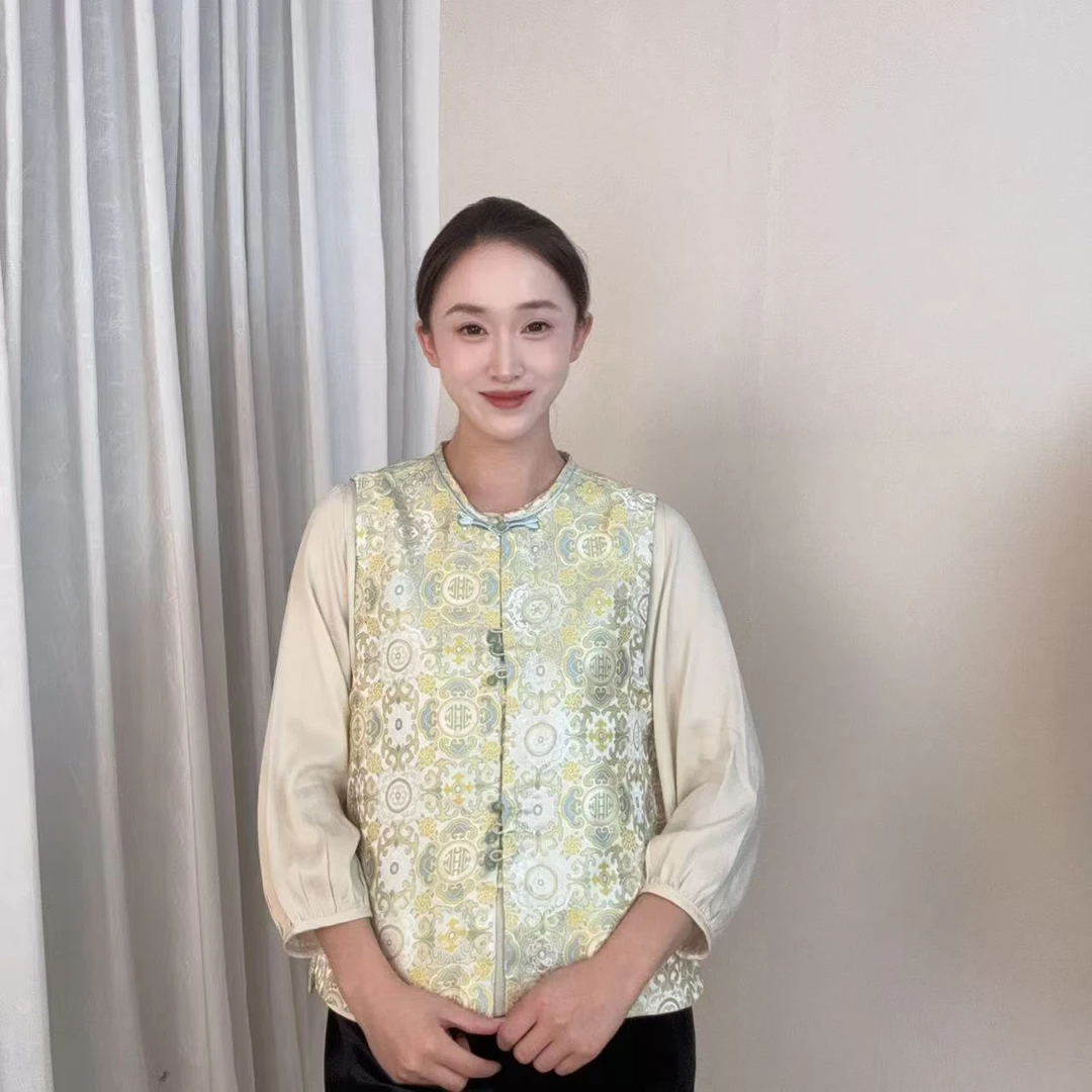 【宝相花】2025新款国风新中式宋锦双面穿马甲sfg-12