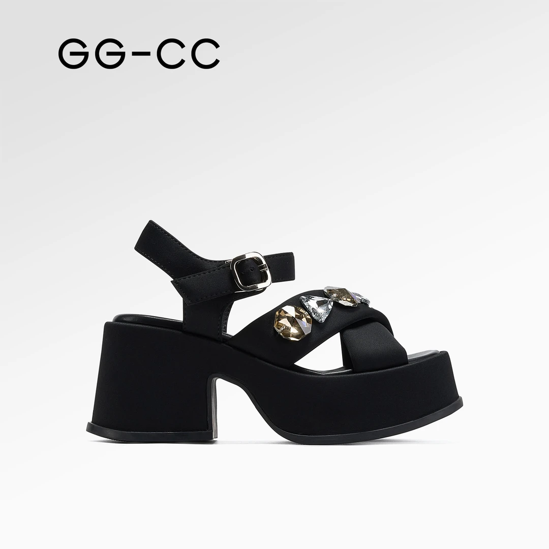 GG-CC【维港落日】2025夏季新款法式时装厚底高跟凉鞋1446