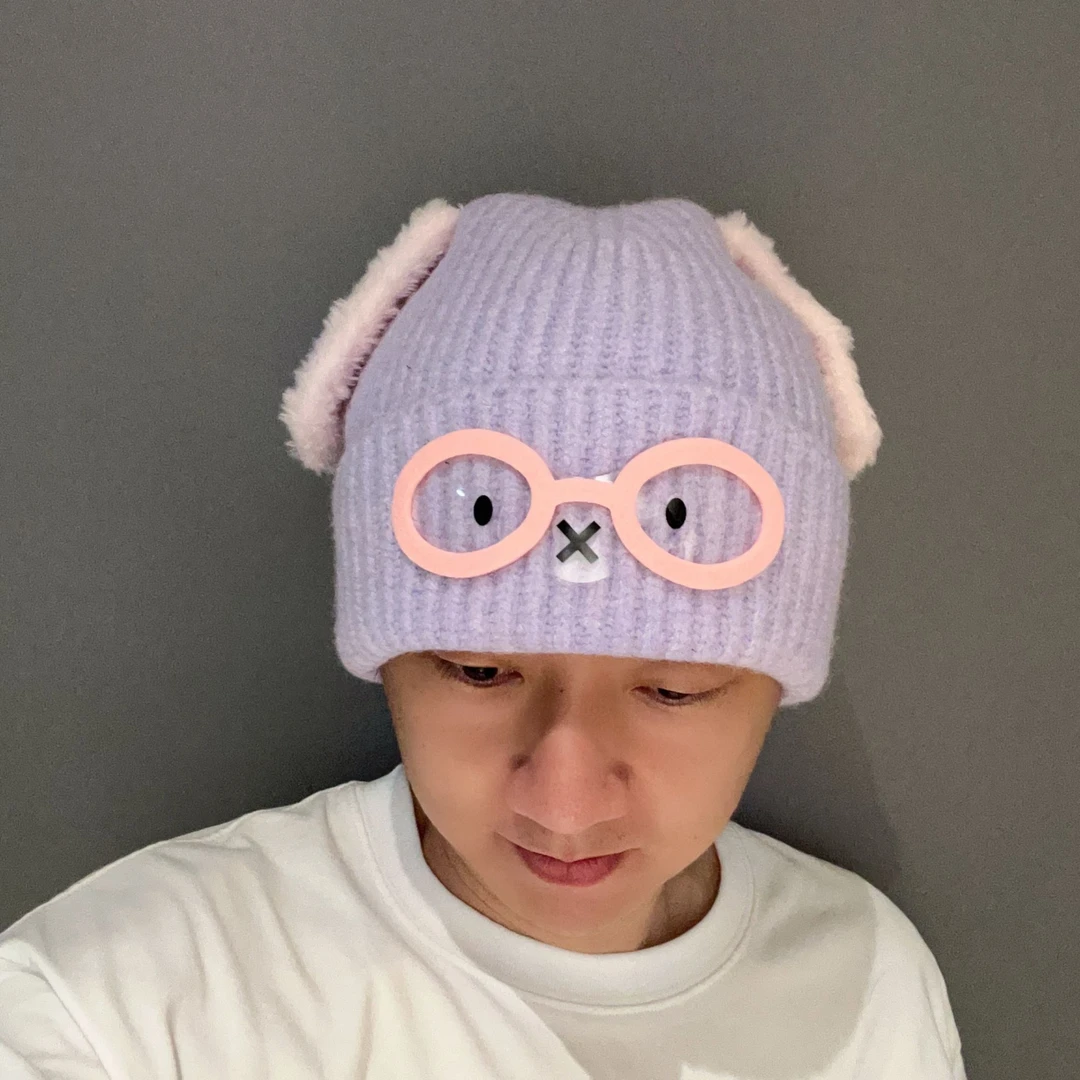 MZ016韩版可爱毛线针织套头帽冷帽女秋冬季保暖弹力学生百搭护耳