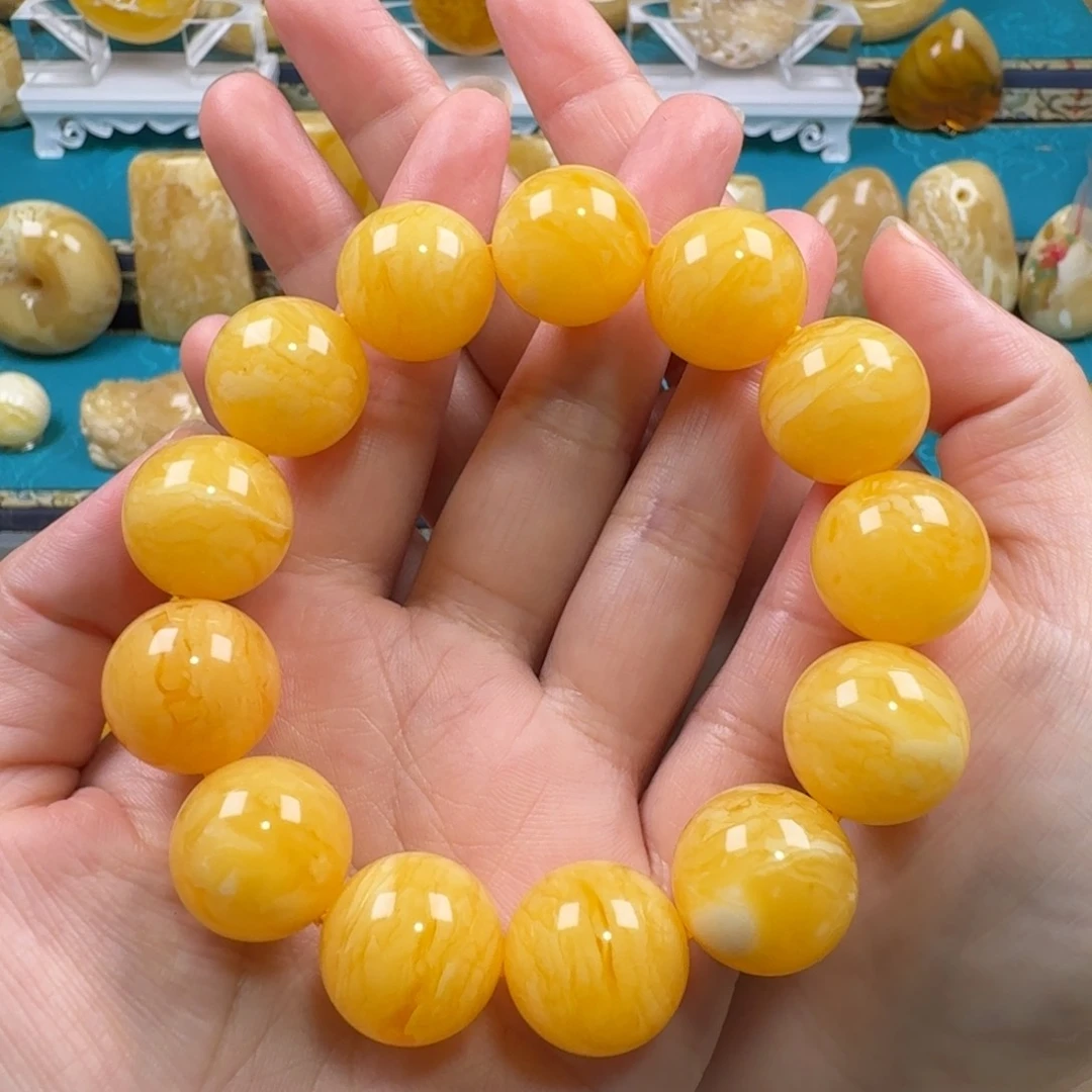 未镶嵌蜜蜡手链蜜蜡