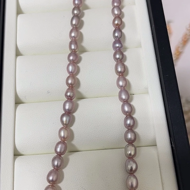 淡水珍珠项链合金4-5mm