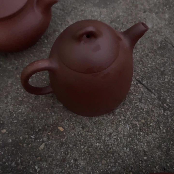 紫砂茶壶紫泥秦权160cc