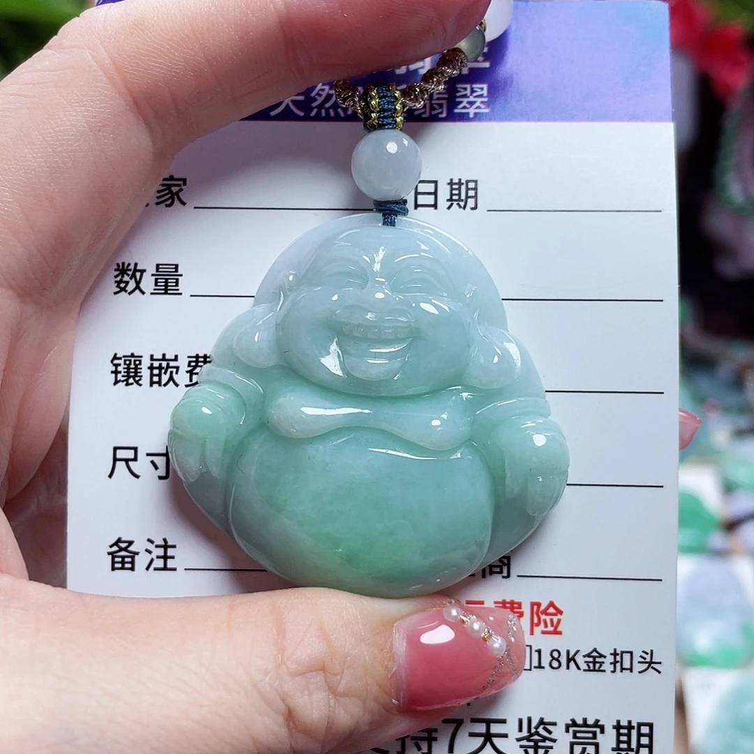 翡翠未镶嵌颈饰佛公19