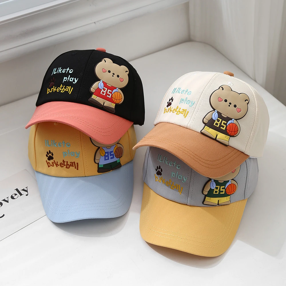 新款儿童帽子春秋卡通鸭舌帽男女宝宝夏季出游遮阳防晒太阳帽韩版