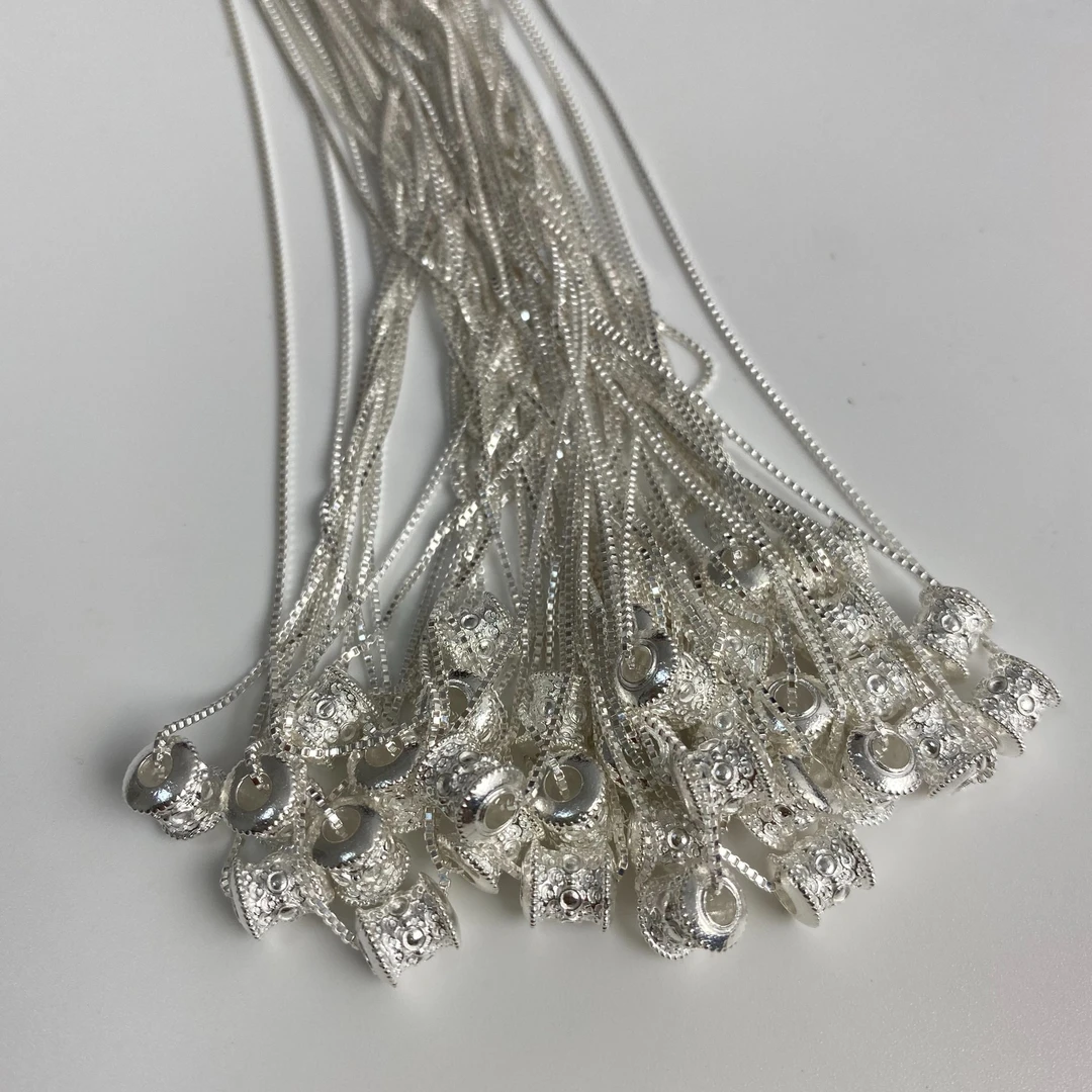 坠链均足银 小蛮腰足银项链时尚银制品2025年精美生日礼物送女友