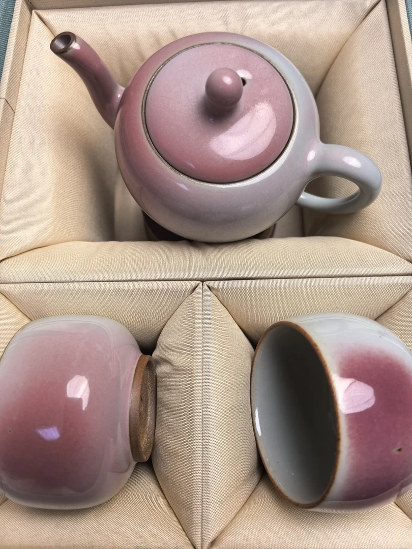 中国神后钧瓷茶具 美人尖 泡茶壶 一壶两杯