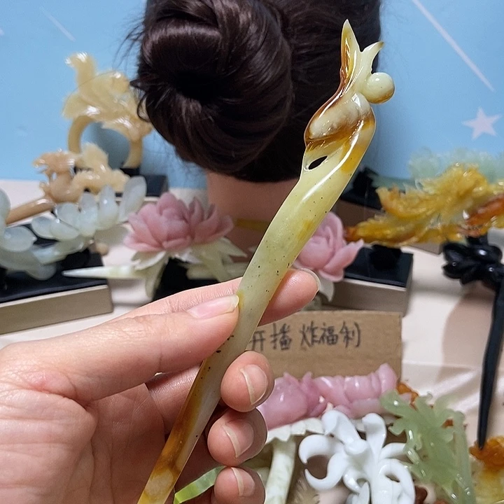 紫***1未镶嵌岫玉发饰发簪