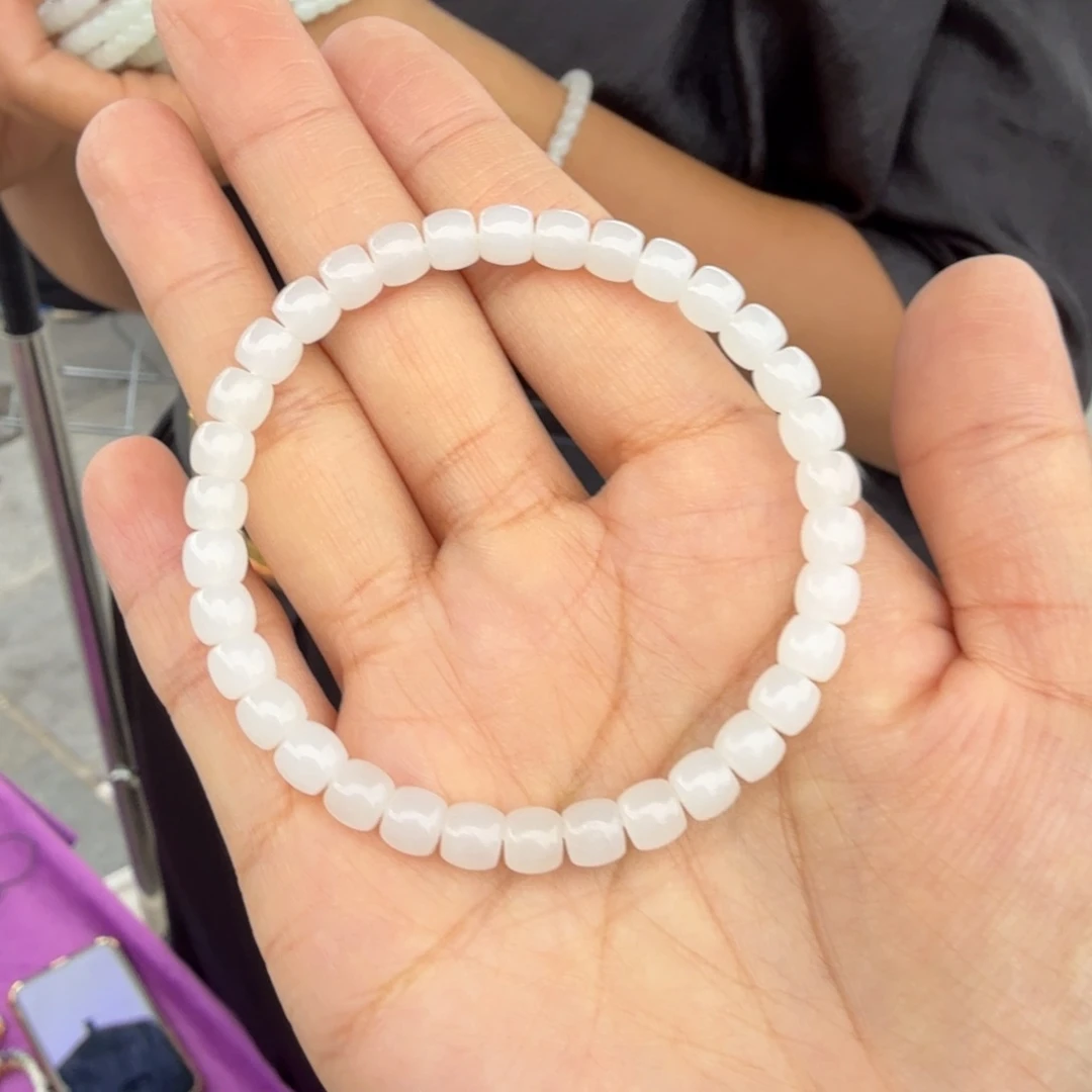 和田玉未镶嵌颈饰俄料白玉直切彬彬多样性拍一发一