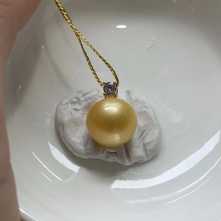 海水珍珠颈饰银S925镶嵌11-12mm 64号