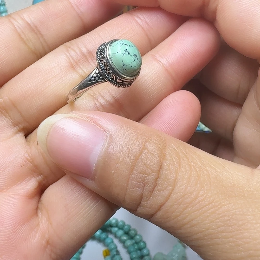 绿松石银S925镶嵌珠宝奇石