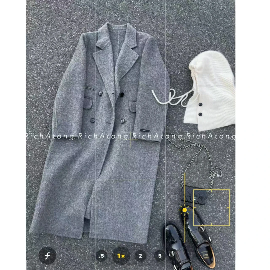atong/阿彤-【沪姐大衣】-2025正肩显瘦双排扣西装领毛呢大衣-1