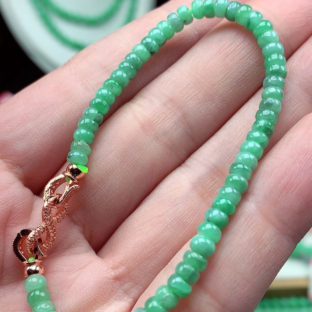 翡翠未镶嵌毛衣链