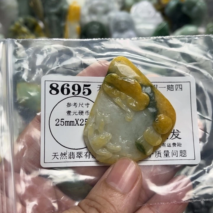 翡翠未镶嵌颈饰8695
