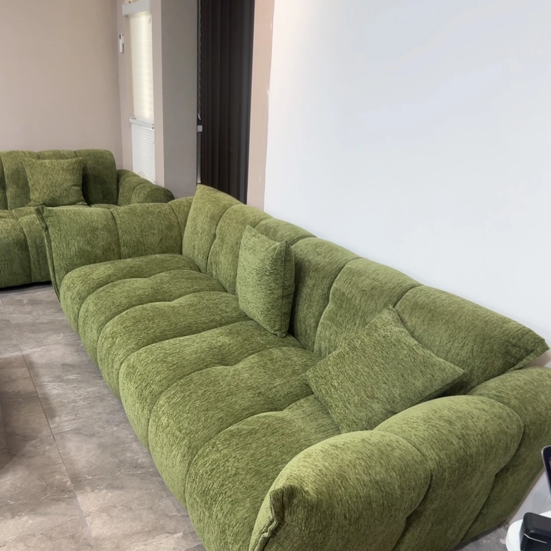 薄荷绿的沙发2米6，宽度1m百合沙发