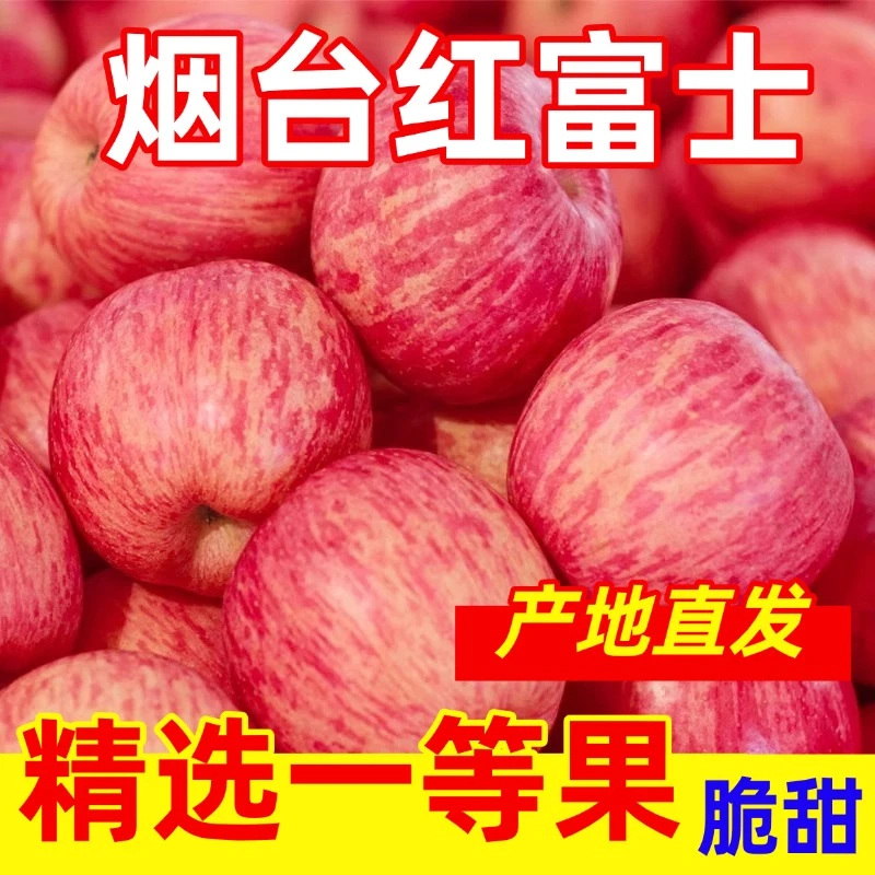 山东烟台红富士苹果产地直发新鲜脆甜多汁水果