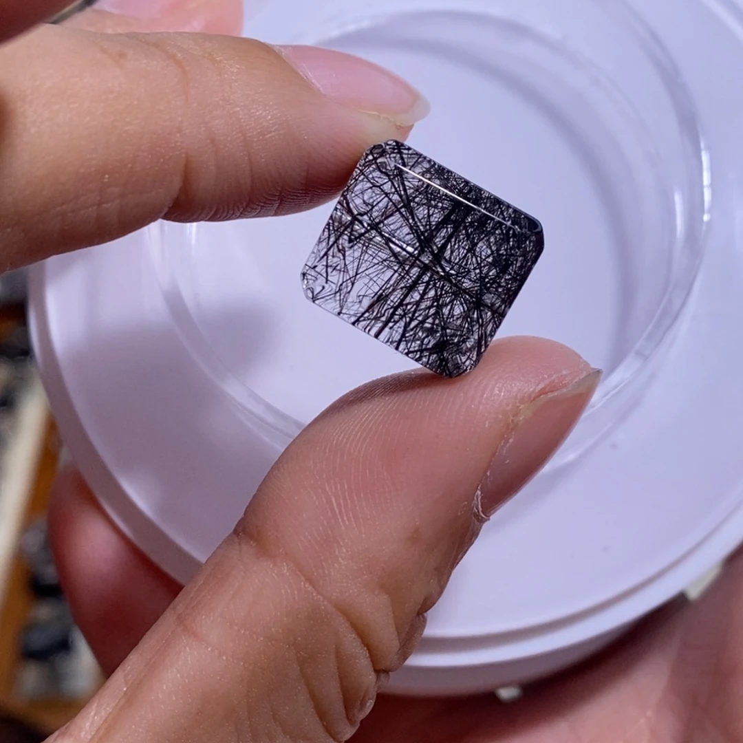 未镶嵌水晶手链13mm全透体蕾丝黑发晶方糖