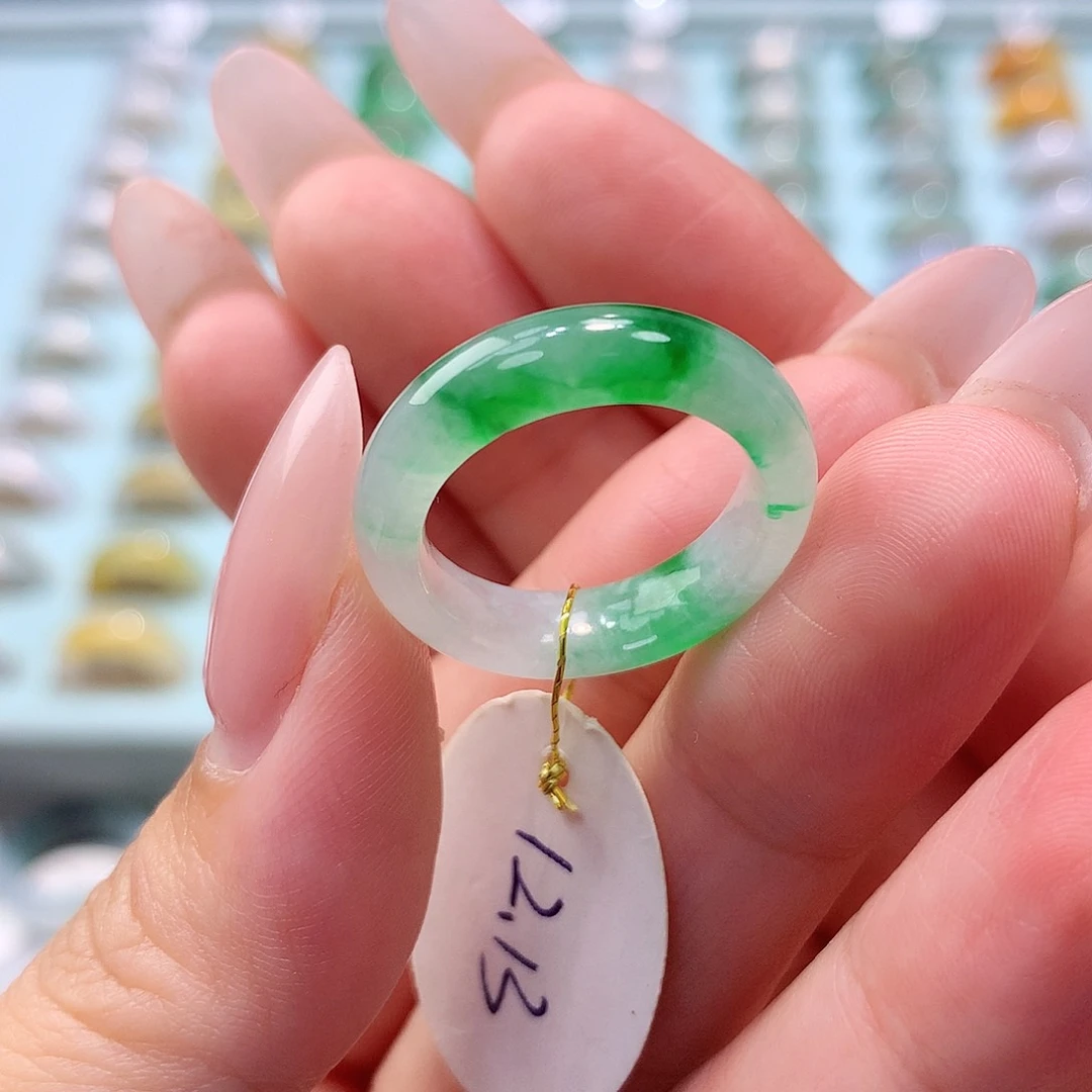 未镶嵌戒指翡翠小**虫1213圈