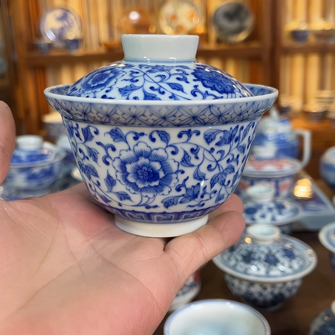 錡镇堂手工手绘盖碗