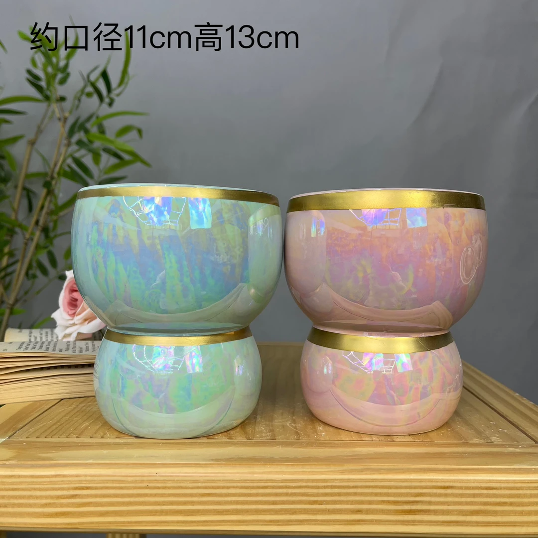 小清新文艺绿植盆个性简约多彩家用多肉小花盆绿植花器盆景