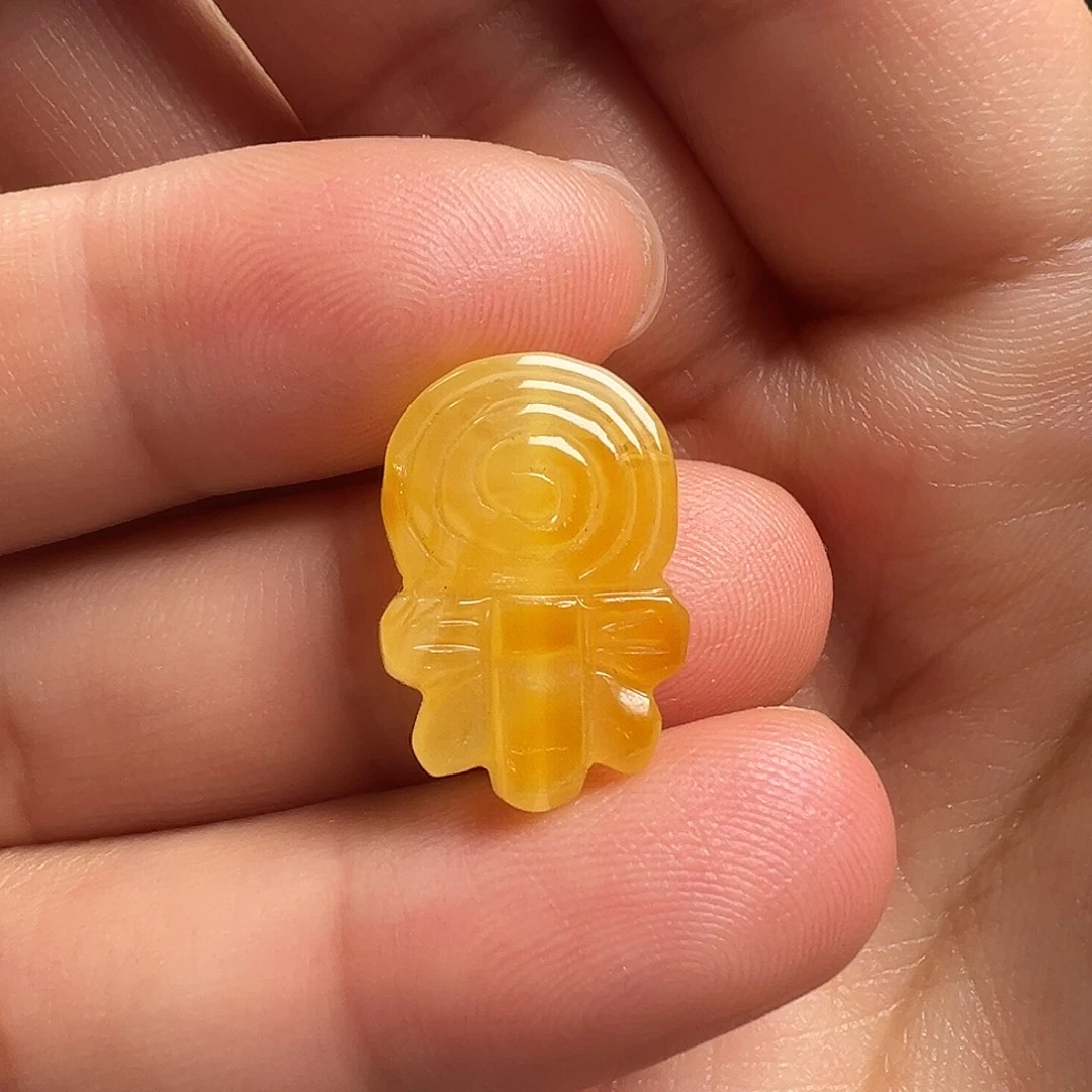 蜜蜡颈饰未镶嵌棒棒糖