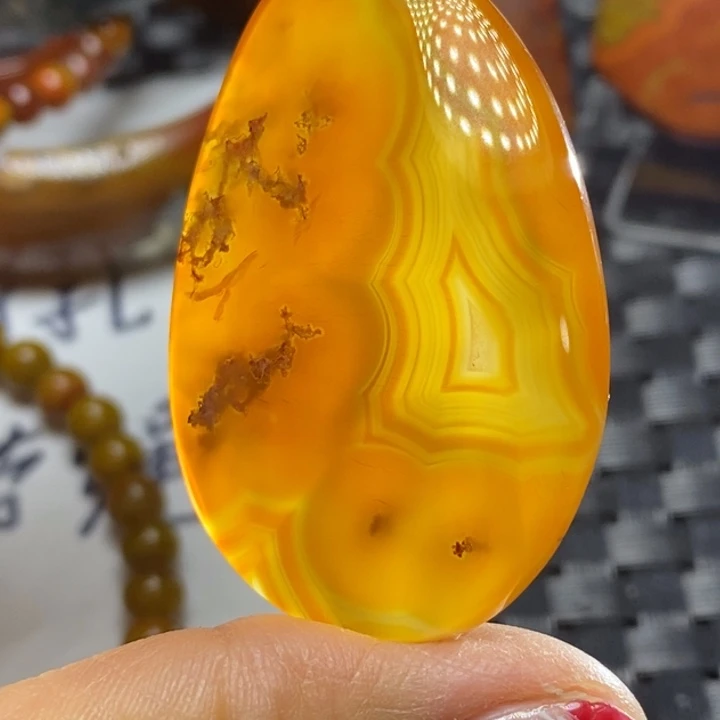 玛瑙/玉髓颈饰足银镀金镶嵌用****5