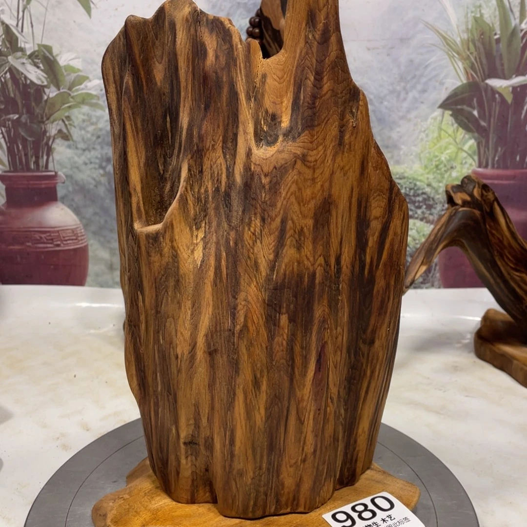 H***统木清凉薄荷药香味随形摆件，土埋老料自然香韵造型独特