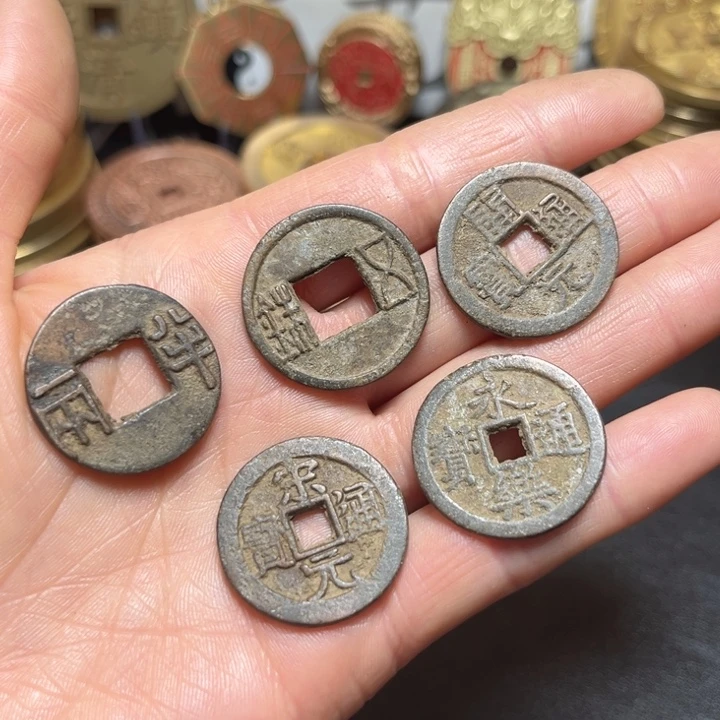 铜现代工艺老铜大五帝一套